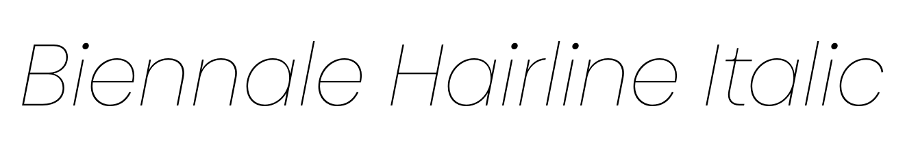 Biennale Hairline Italic